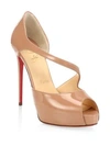 CHRISTIAN LOUBOUTIN Catchy Two 120 Patent Leather Peep Toe Pumps