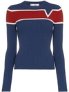 VALENTINO CONTRAST STRIPE KNITTED TOP