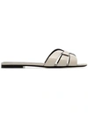 Saint Laurent Tribute Nu Pieds Slide Sandal In Neutro