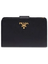 PRADA LOGO-PLAQUE FOLDING WALLET