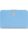 Prada Medium Wallet - Blue In Blue