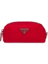 Prada Nylon Necessaire In Red