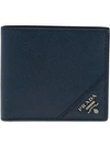 Prada Leather Wallet In Blue