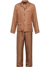 PRADA PRADA SILK TWILL PAJAMA - YELLOW