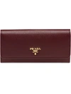 Prada Saffiano Leather Wallet In Pink