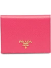 Prada Small Bifold Wallet In Pink
