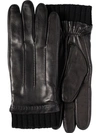 PRADA PRADA LEATHER GLOVES - 黑色