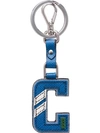 PRADA PRADA SAFFIANO LEATHER TRICK KEYRING - BLUE