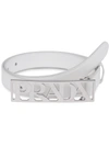 Prada Saffiano Leather Belt - White In White