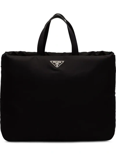 Prada Large Padded Tote Bag - 黑色 In Black