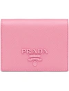 Prada Pink Logo Foldover Wallet
