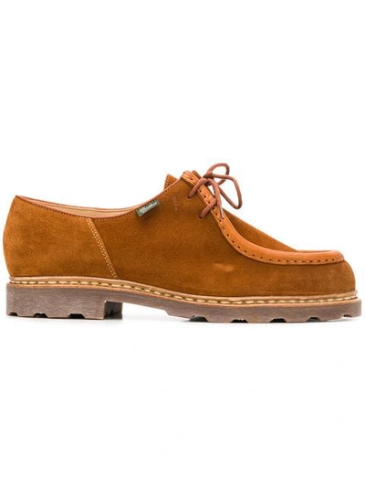 Paraboot Michael Suede Derby Shoes In Brown