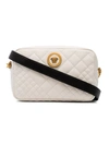 VERSACE WHITE QUILTED CROSS-BODY BAG