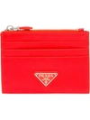 PRADA PRADA LOGO CARDHOLDER - 橘色