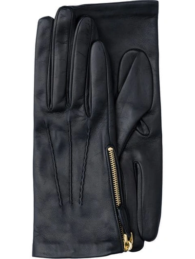 Prada Nappa Leather Gloves - 黑色 In Black