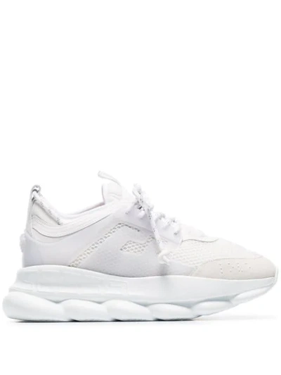 Versace White Chain Reaction Sneakers