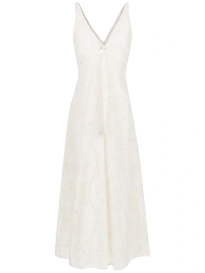 Alcaçuz Long Lace Dress - 白色 In White