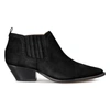 Schutz Women's Jaqueline Pointed Toe Western Suede Booties In Black