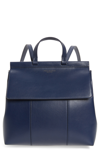 TORY BURCH BLOCK T LEATHER BACKPACK - BLUE,45158