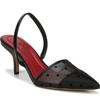 Diane Von Furstenberg Mortelle Mesh Slingback Pumps In Black