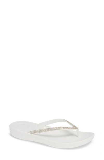 FITFLOP IQUSHION™ SPLASH CRYSTAL FLIP FLOP,R08