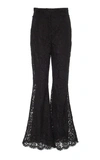 DOLCE & GABBANA FLARED HIGH-RISE LACE TROUSERS,FTAXMT HLMCK N0000