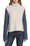 AUTUMN CASHMERE COLORBLOCK CASHMERE SWEATER,R11085E