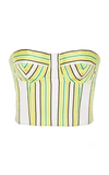 ALEXIS SUMMER STRIPED BUSTIER TOP,SUMMER BUSTINO