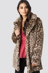 DILARA X NA-KD Fluffy Leo Jacket Multicolour