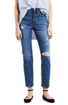LEVI'S WEDGIE ICON FIT RIPPED HIGH WAIST ANKLE JEANS,228610033