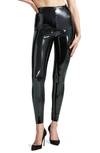 Commando Control Top Faux Patent Leather Leggings In Black