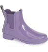 Hunter Original Refined Chelsea Waterproof Rain Boot In Parm Violet