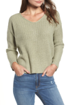 Astr Twist Back Sweater In Sage