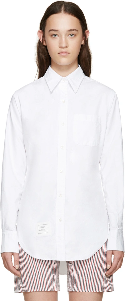 Thom Browne White Classic Pc Bd Shirt