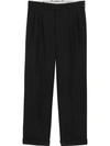 BURBERRY WIDE-LEG WOOL MOHAIR TAILORED TROUSERS