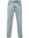 AMI ALEXANDRE MATTIUSSI AMI ALEXANDRE MATTIUSSI CROPPED JEANS - 蓝色