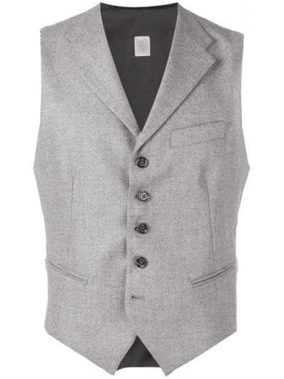 Eleventy Slim Button Waistcoat - 灰色 In Grey
