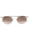 LINDA FARROW LINDA FARROW ROUND SUNGLASSES - GOLD