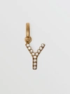 BURBERRY Crystal ‘Y’ Alphabet Charm