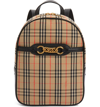 BURBERRY LINK VINTAGE CHECK CANVAS BACKPACK - BROWN,8004653