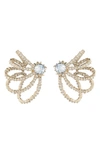 ALEXIS BITTAR CRYSTAL ORBITING POST EARRINGS,AB73E045