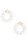 BECK JEWELS OG BEADED HOOP EARRINGS,ER-OG-PRL