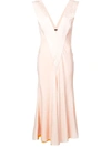 HAIDER ACKERMANN DRAPED V-NECK DRESS