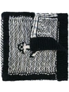 THOM BROWNE ANCHOR KNITTED SCARF