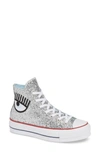 CONVERSE x Chiara Ferragni 70 Hi One Star Glitter Platform Sneaker,563828C