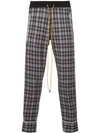 RHUDE CHECK LOUNGE TROUSERS