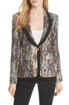 SMYTHE SNAKE PRINT BLAZER,PF1806