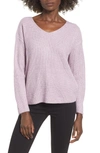 Astr Twist Back Sweater In Lavender