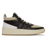 FEAR OF GOD FEAR OF GOD GREY AND BLACK BASKETBALL MID-TOP SNEAKERS