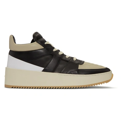Fear Of God Men's Two-tone Leather Mid-top Basketball Trainers In 962 Gry/blk